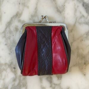 Leather coin purse. Made in Italy.